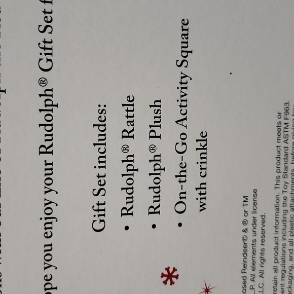 Rudolf the Red-nosed Reindeer NWT Infant 3- piece Gift Set - Picture 7 of 8